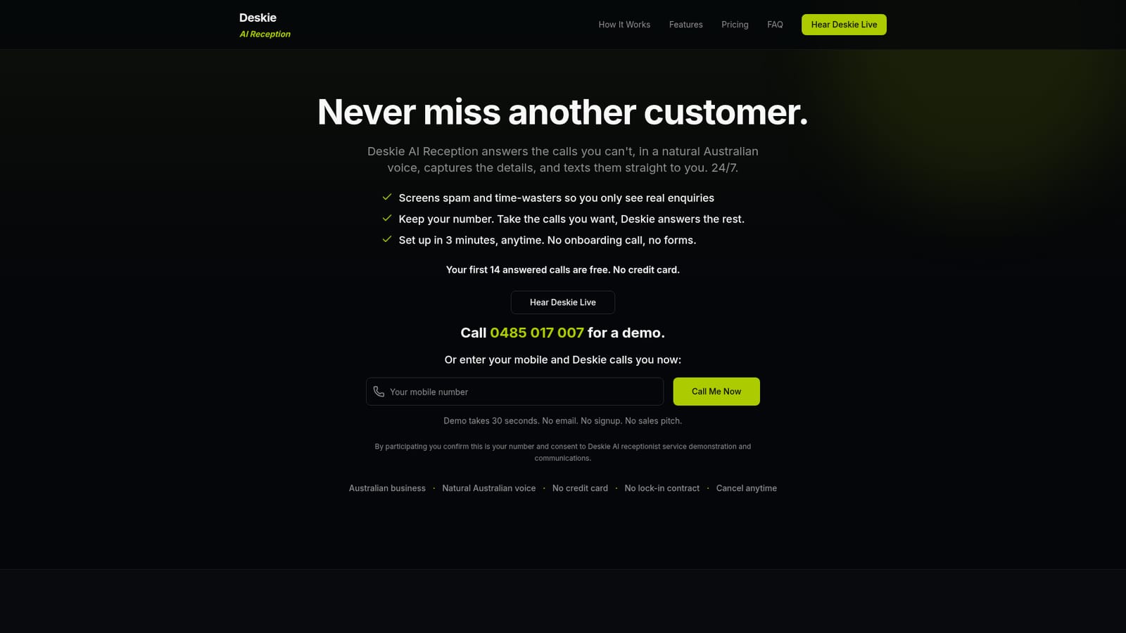 Deskie AI — Hear Deskie before you commit