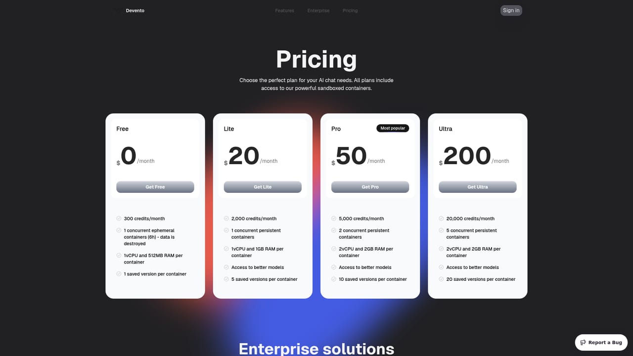 Devento — Check plans before scaling up