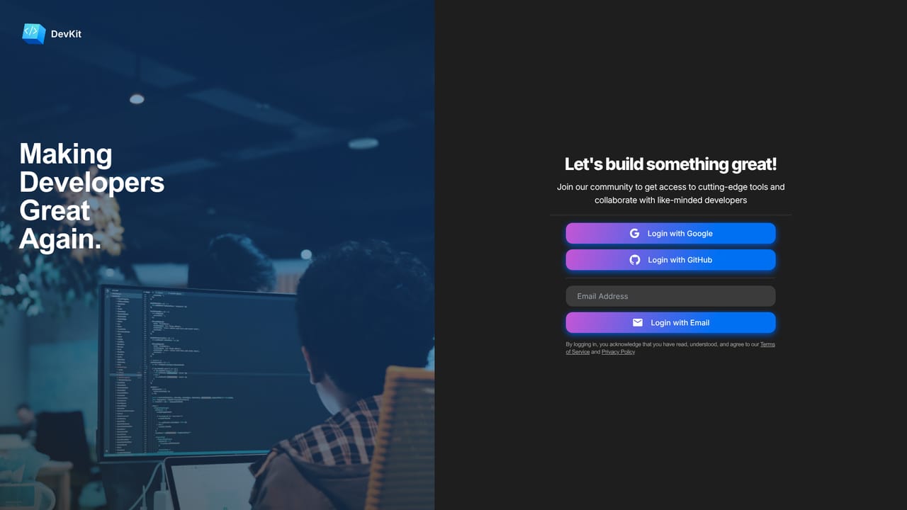 DevGPT — Create an account or log in