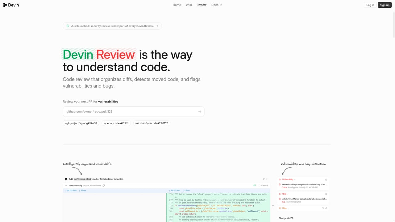 Devin — Review the pull request and its test recording