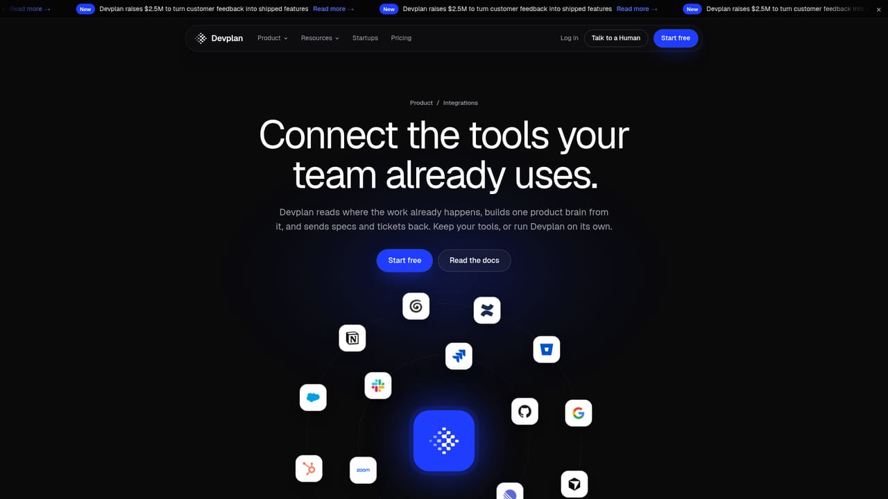 Devplan — Connect your sources