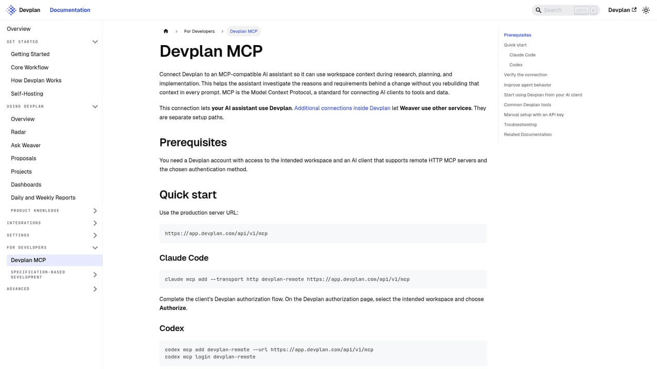 Devplan — Give your coding agents context