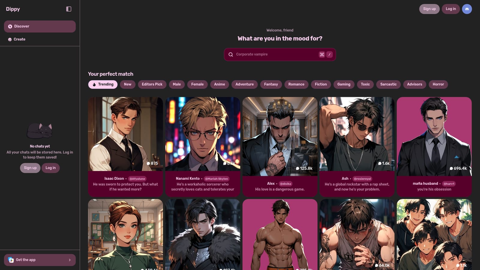 DippyAI — Browse the Discover feed