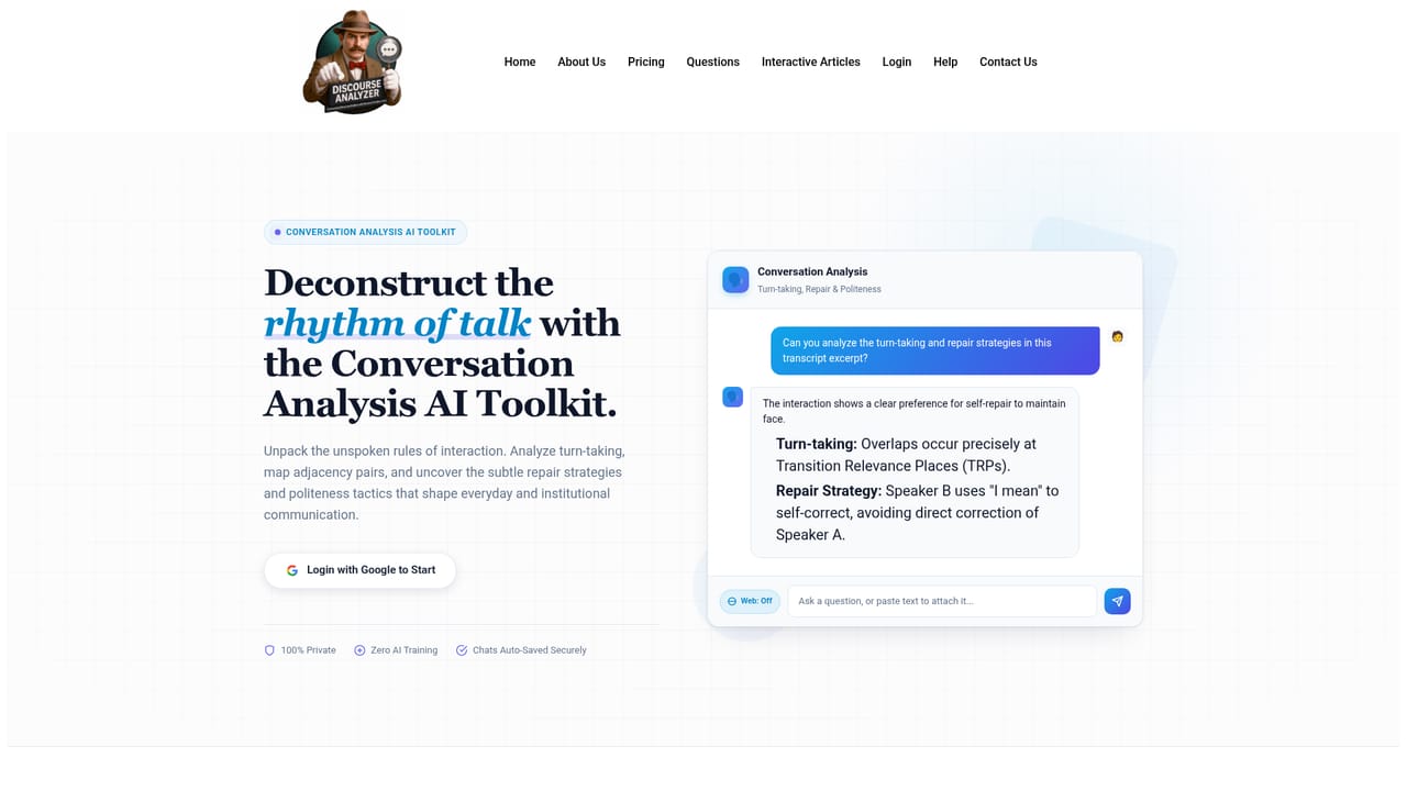 Discourse Analyzer — Pick a method for your question