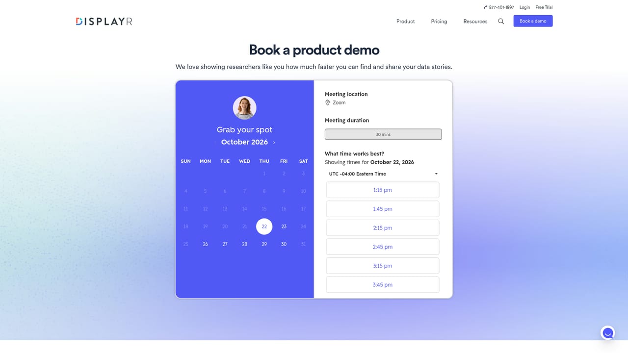 Displayr AI — Book a demo if you need a guided walkthrough