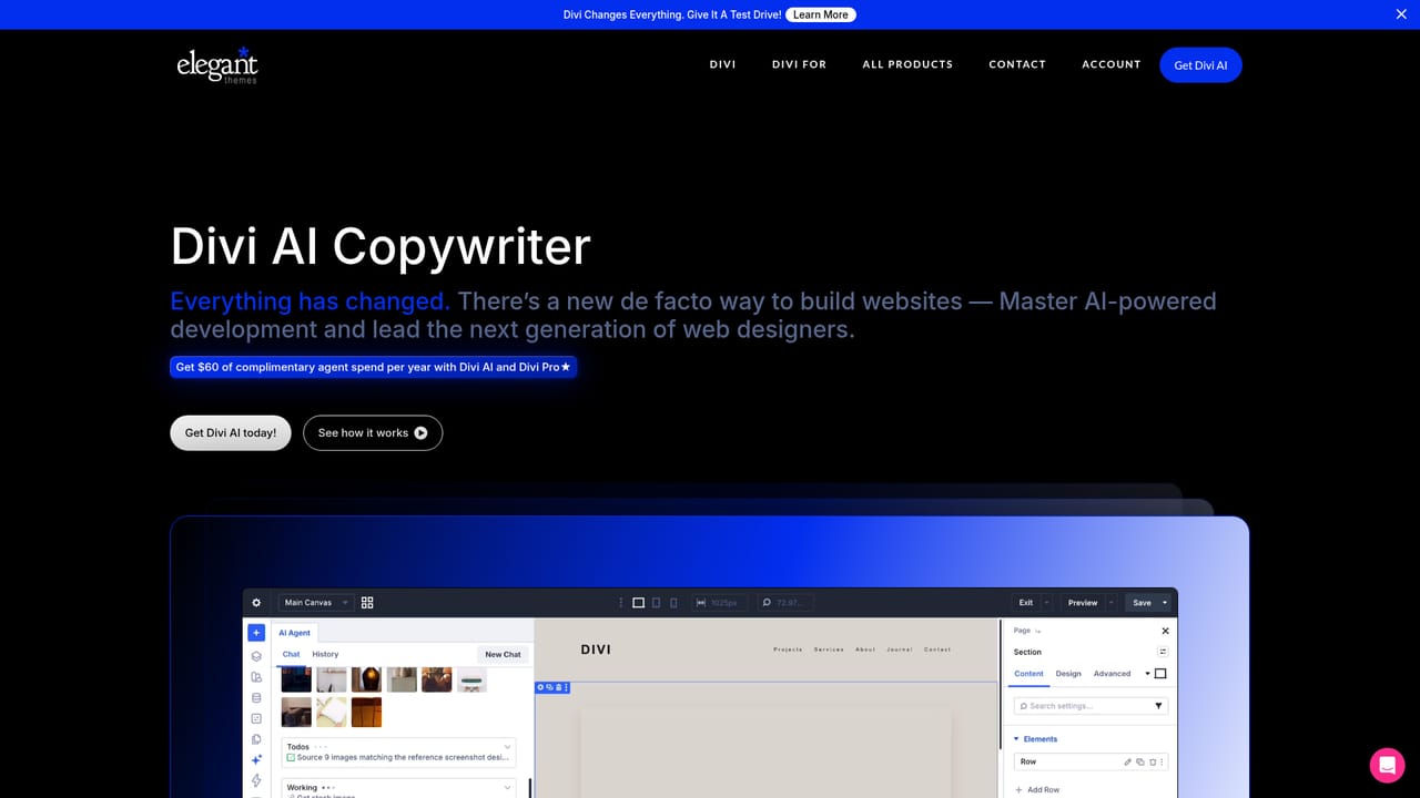 Divi AI — Choose Divi AI or the wider Divi Pro bundle