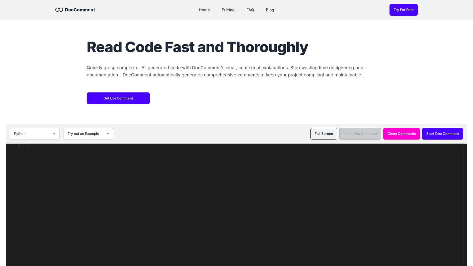 DocComment — Open the DocComment homepage