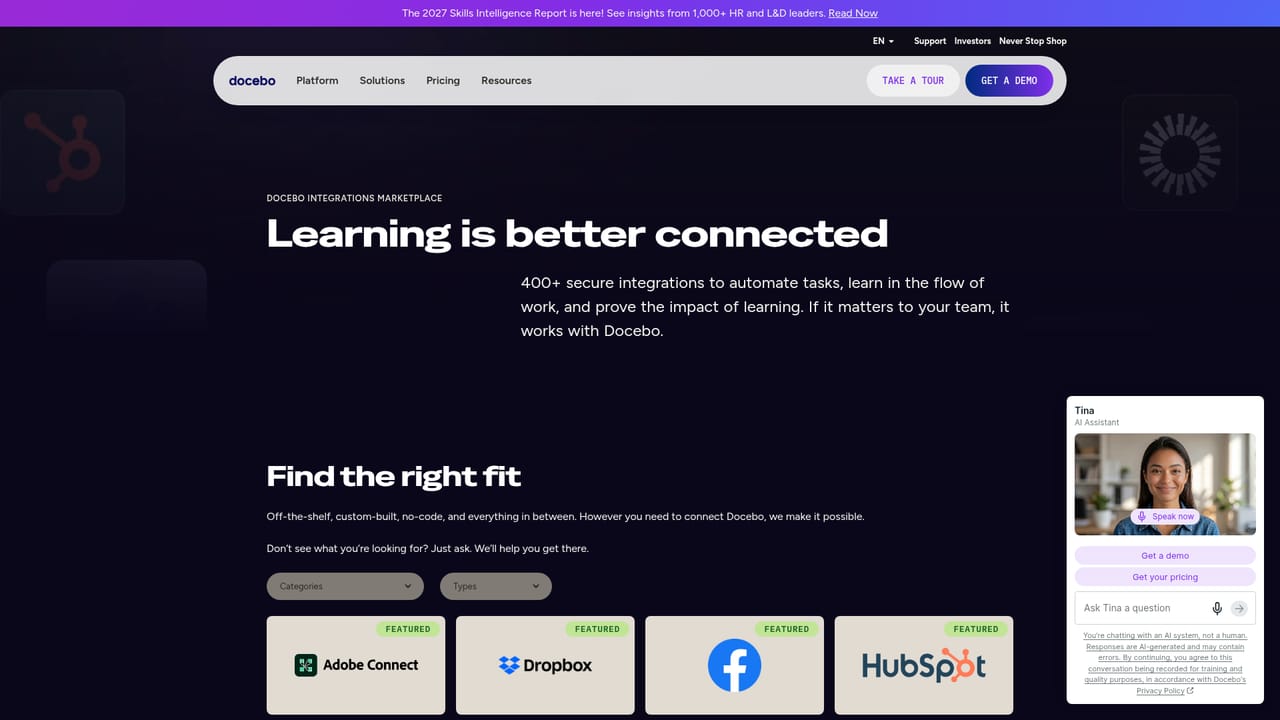 Docebo — Confirm integrations with your stack