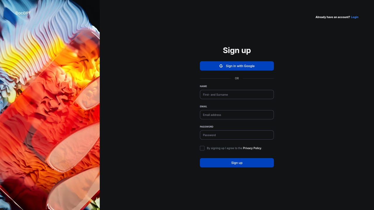 DocGPT.io — Create a free account
