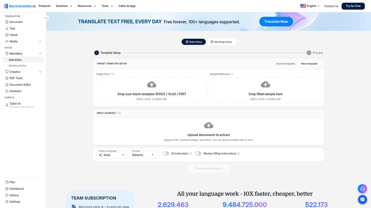 DocTranslate — Explore office tools
