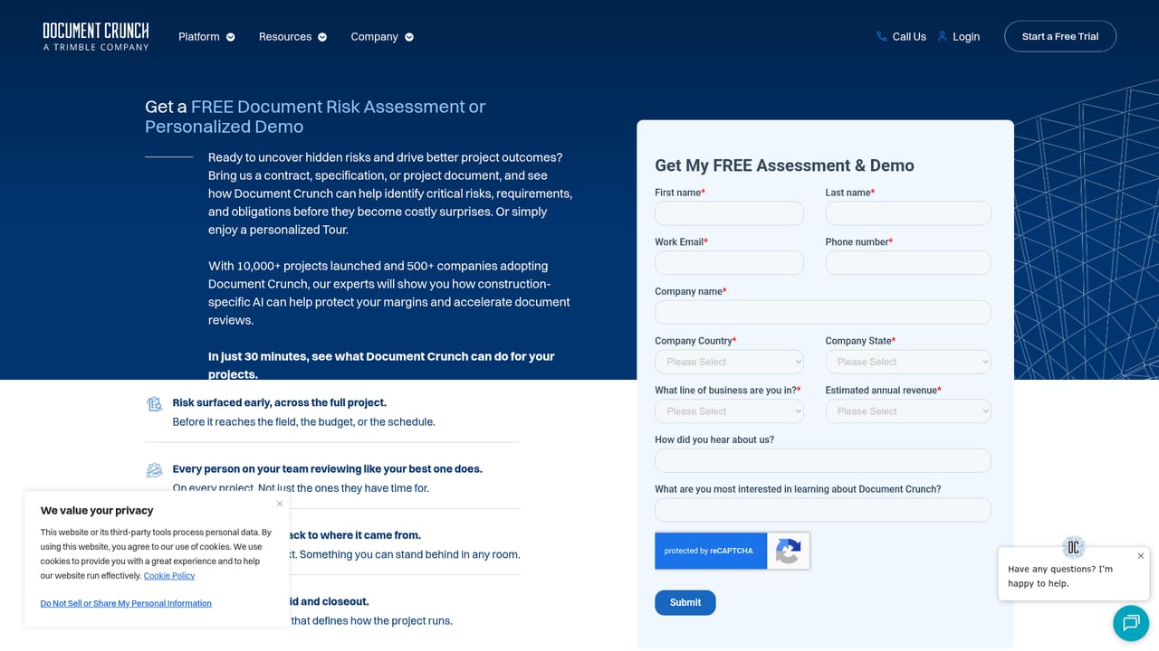 Document Crunch — Book a walkthrough of the platform