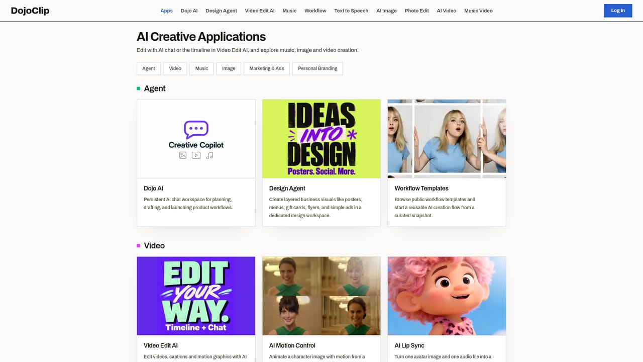 Dojoclip — Browse the applications