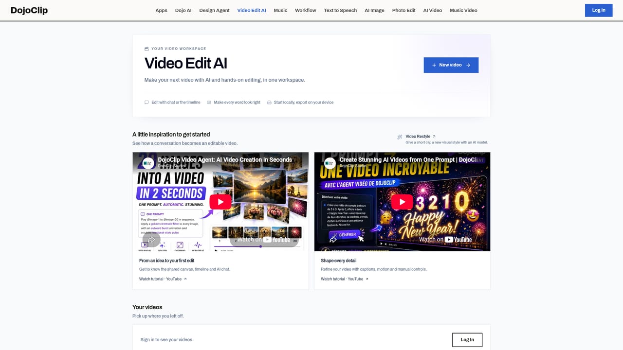 Dojoclip — Edit footage in the timeline or chat