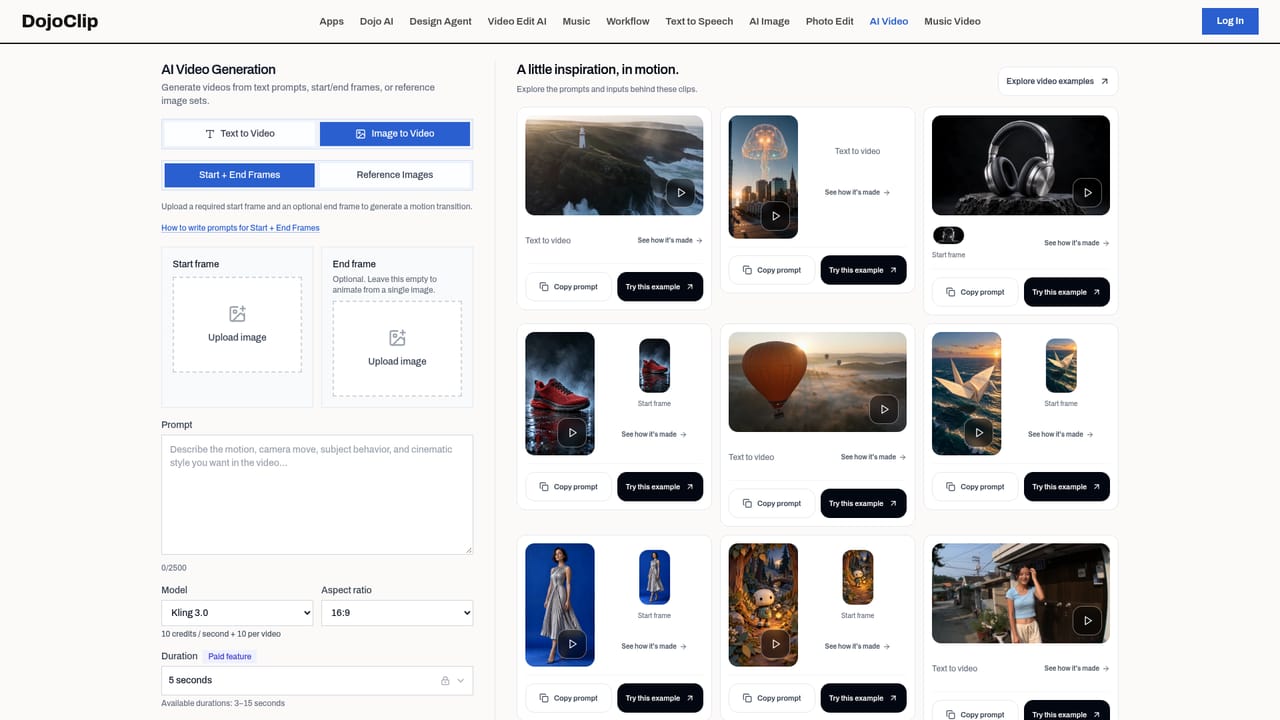 Dojoclip — Generate a video from an idea