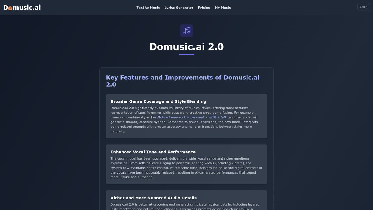 Domusic.ai — Pick a creation mode