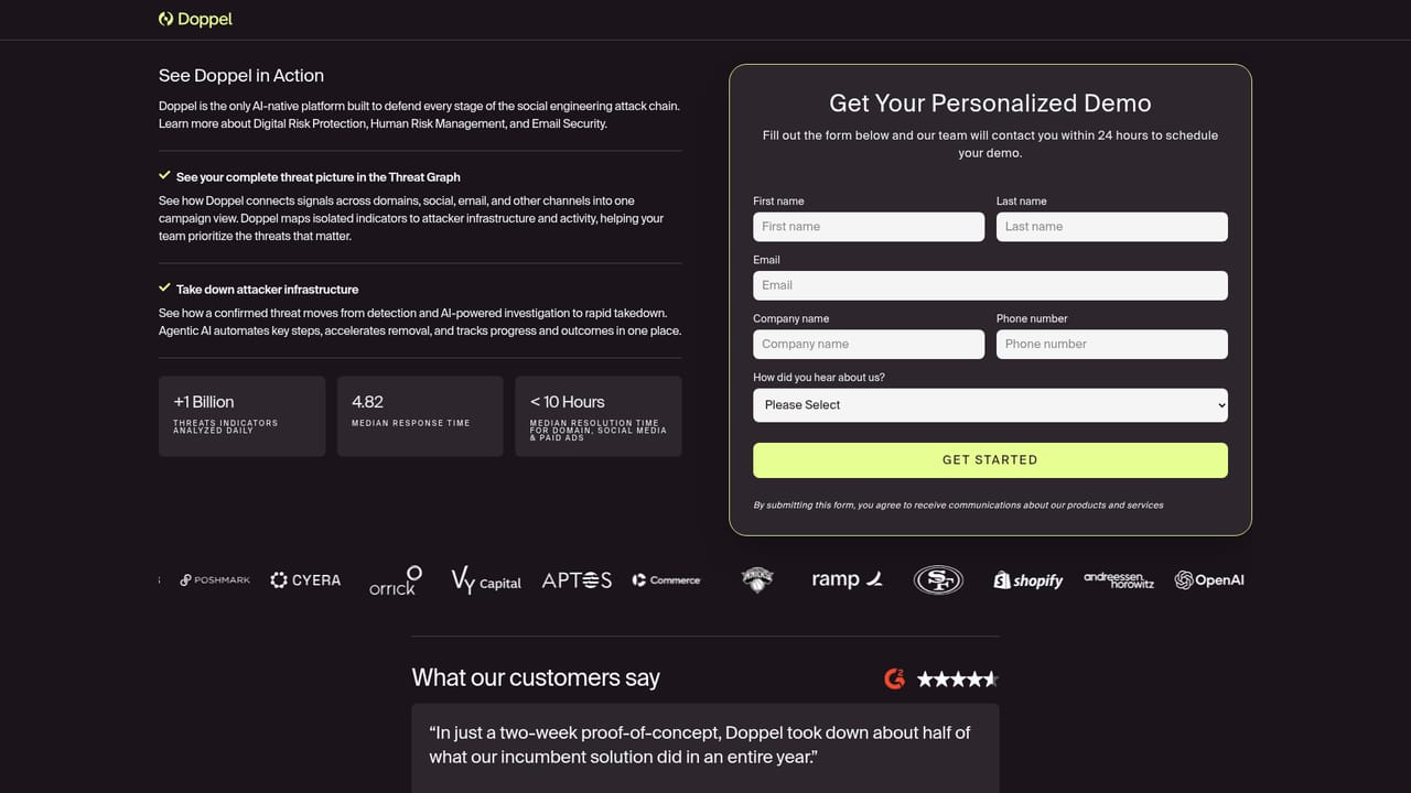 Doppel.com — Request a demo with your use case