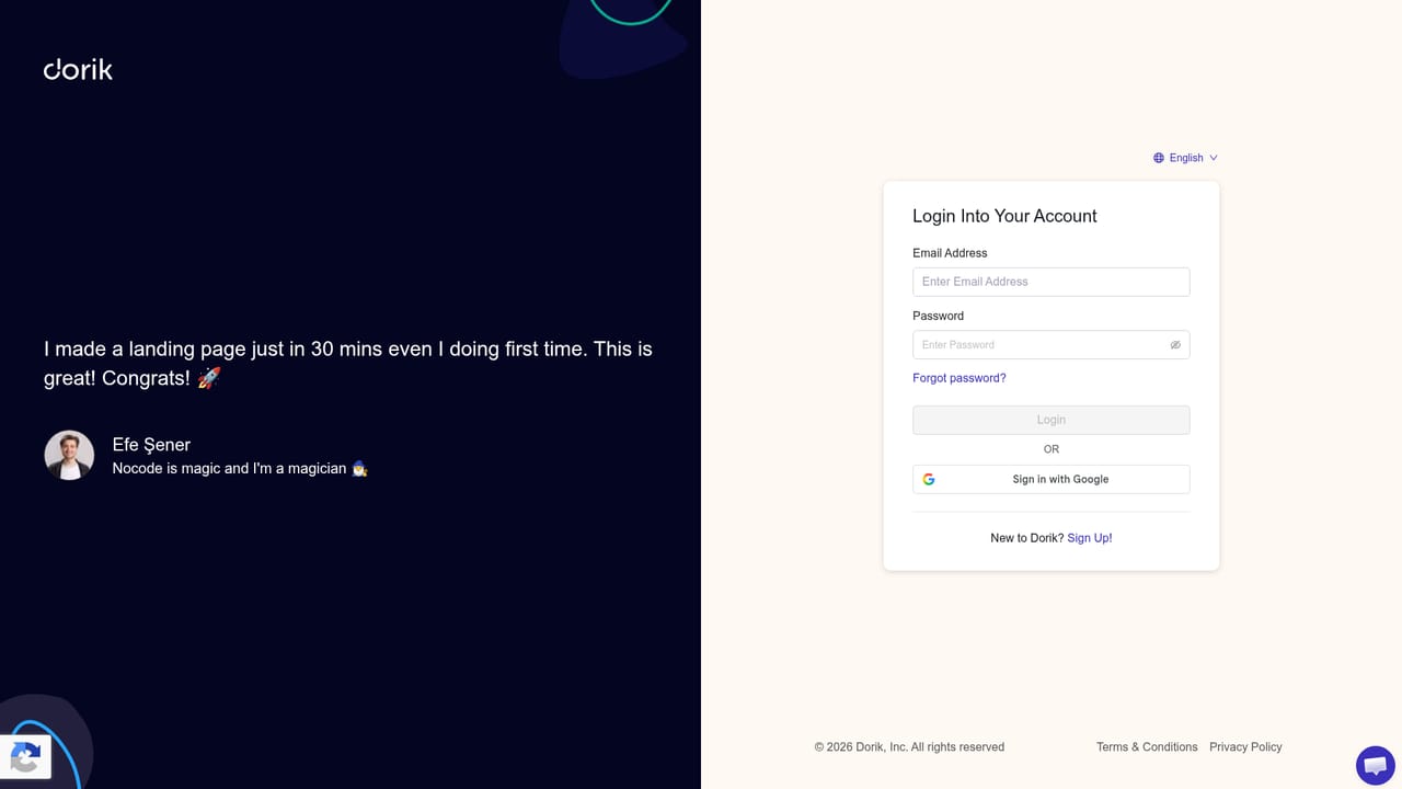 Dorik AI — Write the one-sentence brief