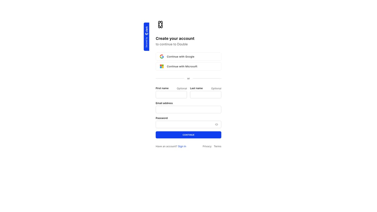 Double — Create your Double account