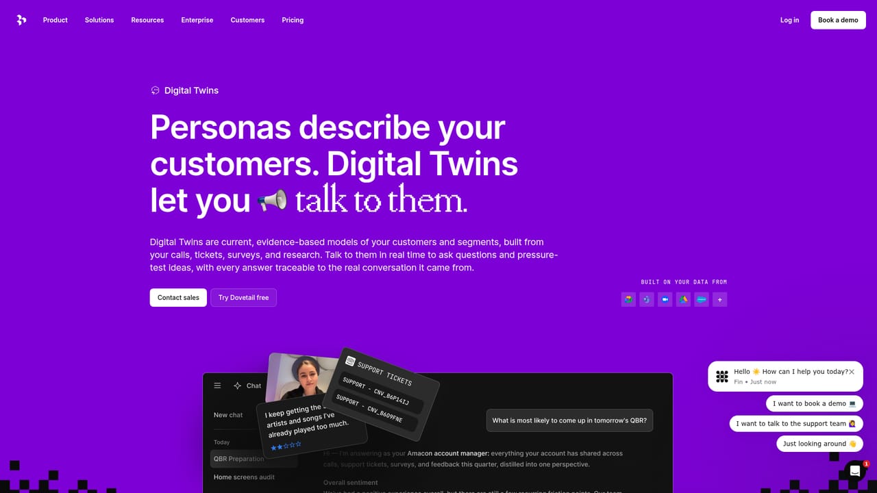 Dovetail — Review the Digital Twins capability
