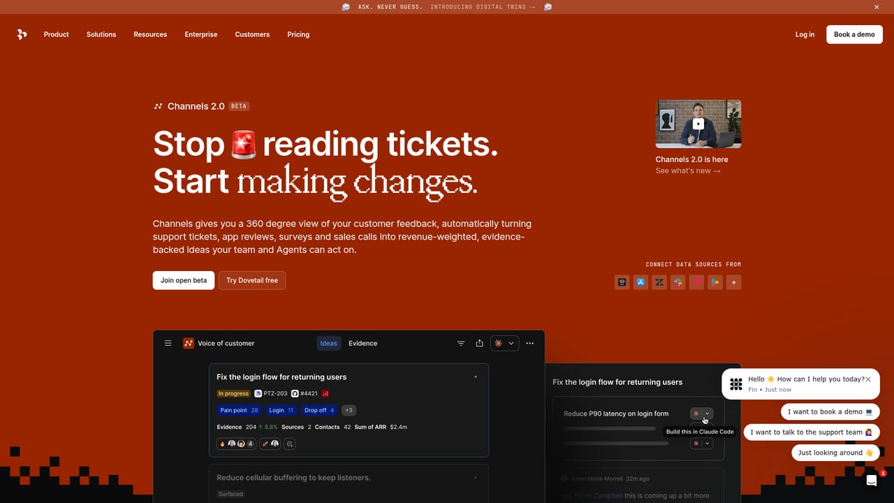 Dovetail — Connect and analyze feedback in Channels
