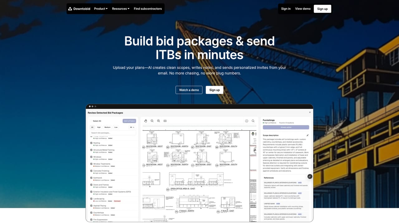Downtobid — Track coverage and follow up