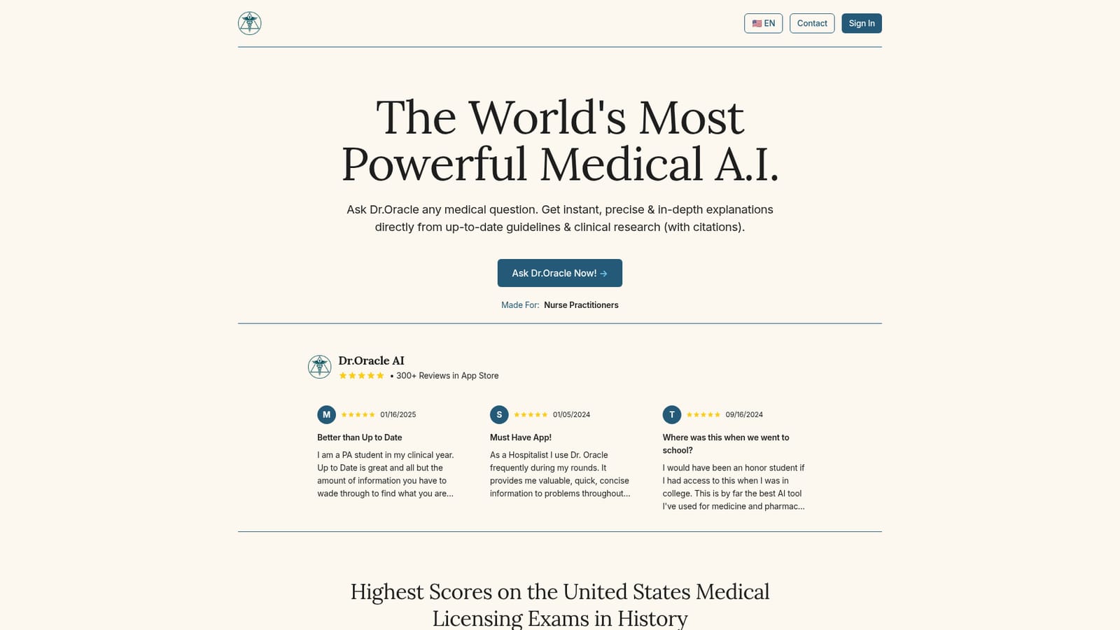 Dr. Oracle — Create an account on the web or a mobile app