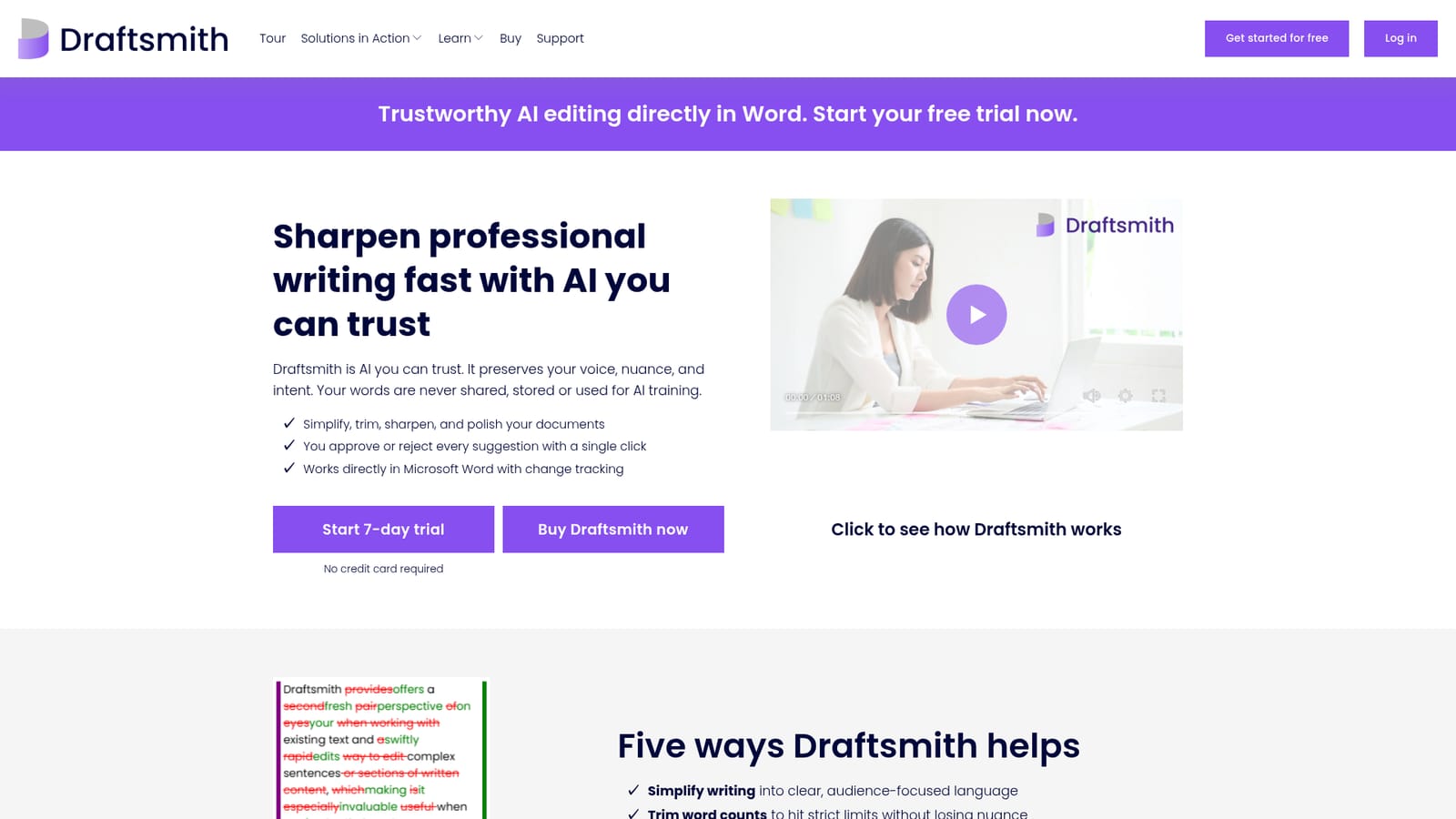 Draftsmith — Confirm your Word setup