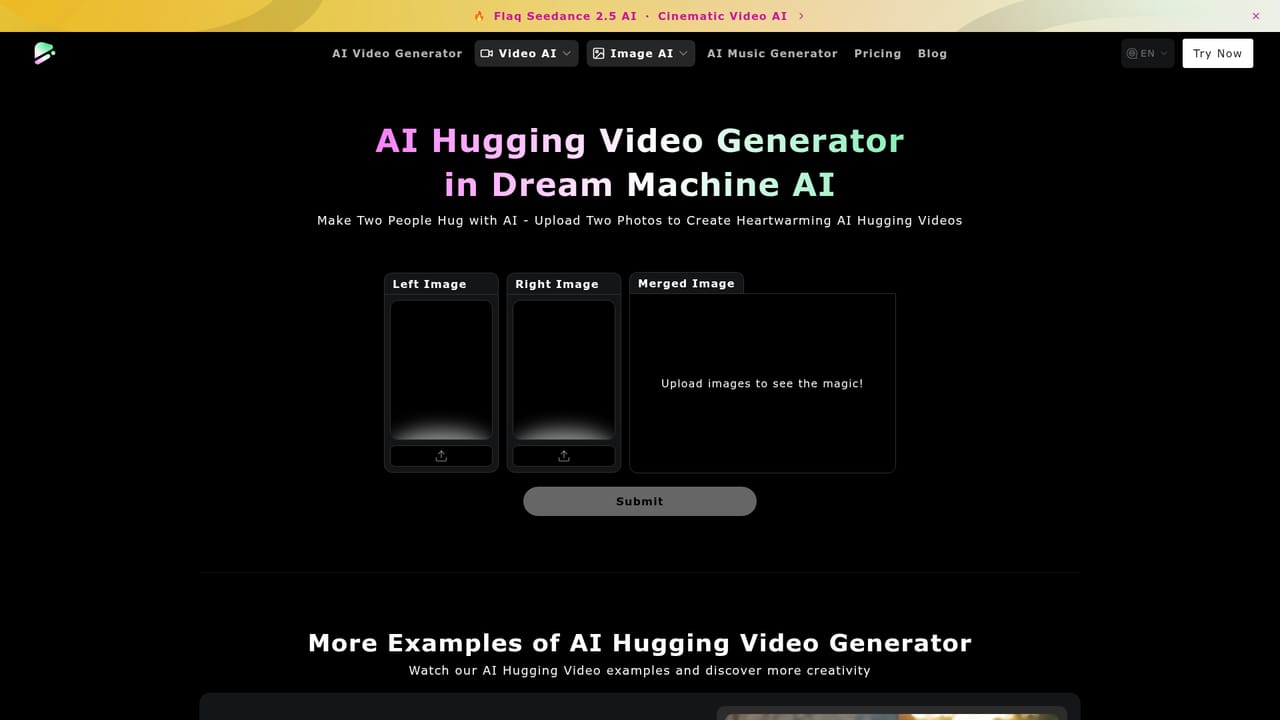 Dream Machine AI — Try an effect preset instead