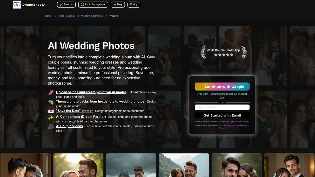 DreamShootAI — Pick a theme pack