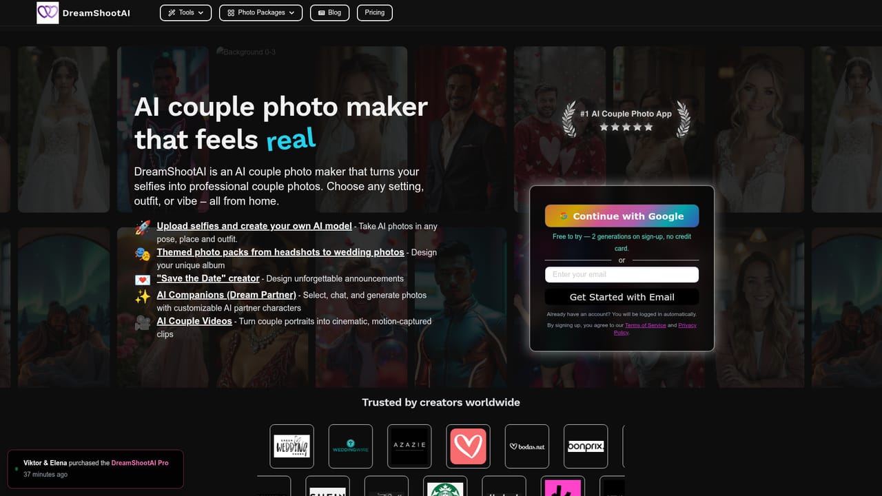 DreamShootAI — Generate and review your photos