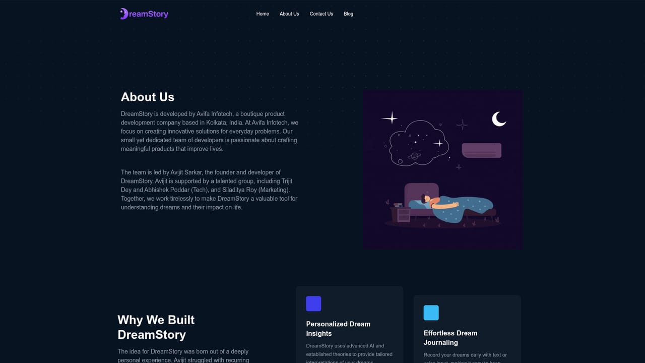 DreamStory — Read the background and reach out