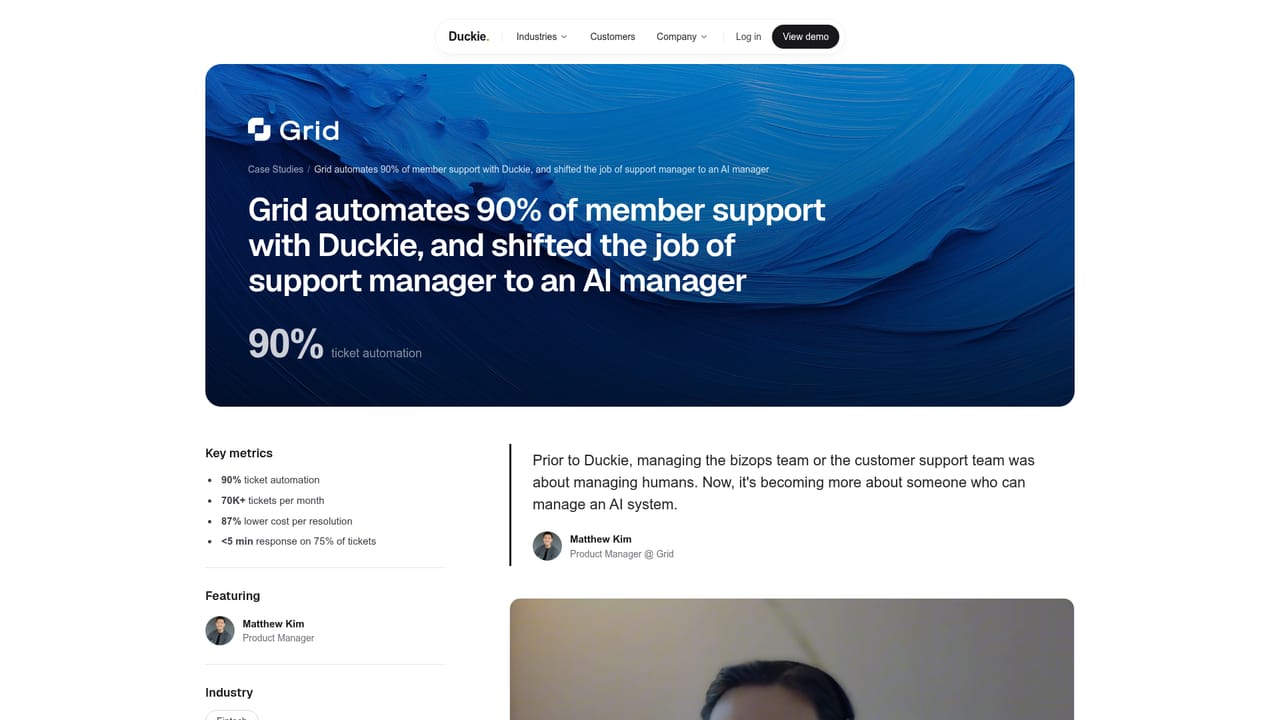 Duckie AI — Read a customer case study for realistic expectations