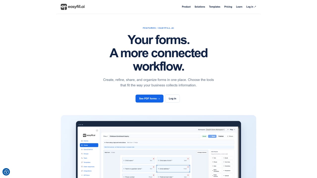 EasyFill.ai — Pick a starting point: your PDF or a template