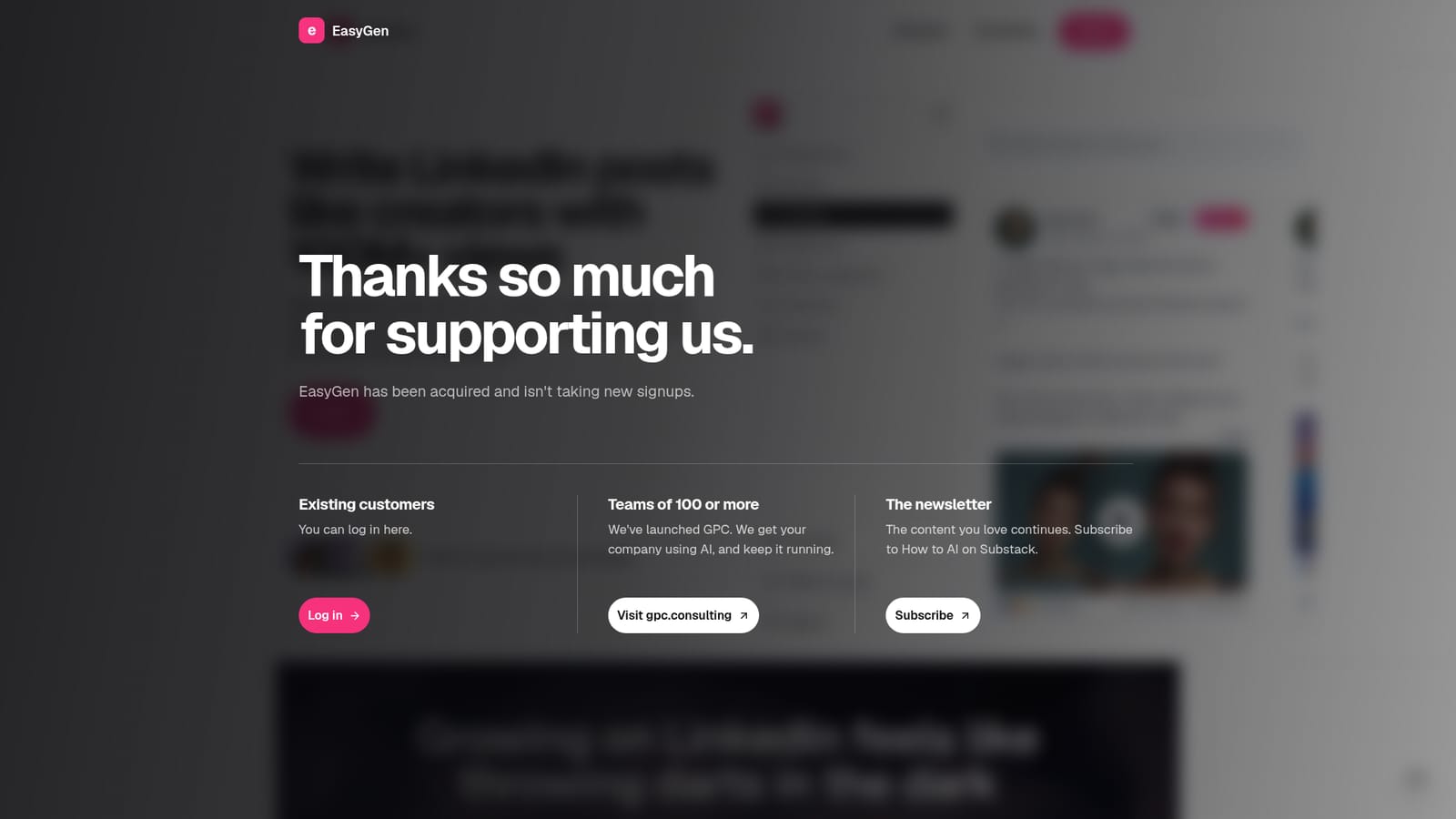 EasyGen — Add creators you want to learn from