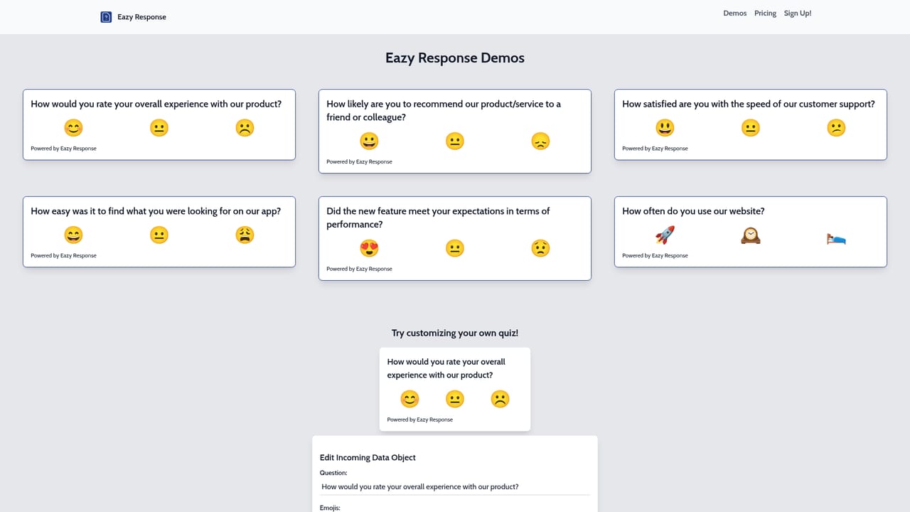 Eazy Response — Review the demo questions