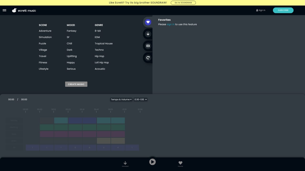 Ecrett Music — Open the music creation studio