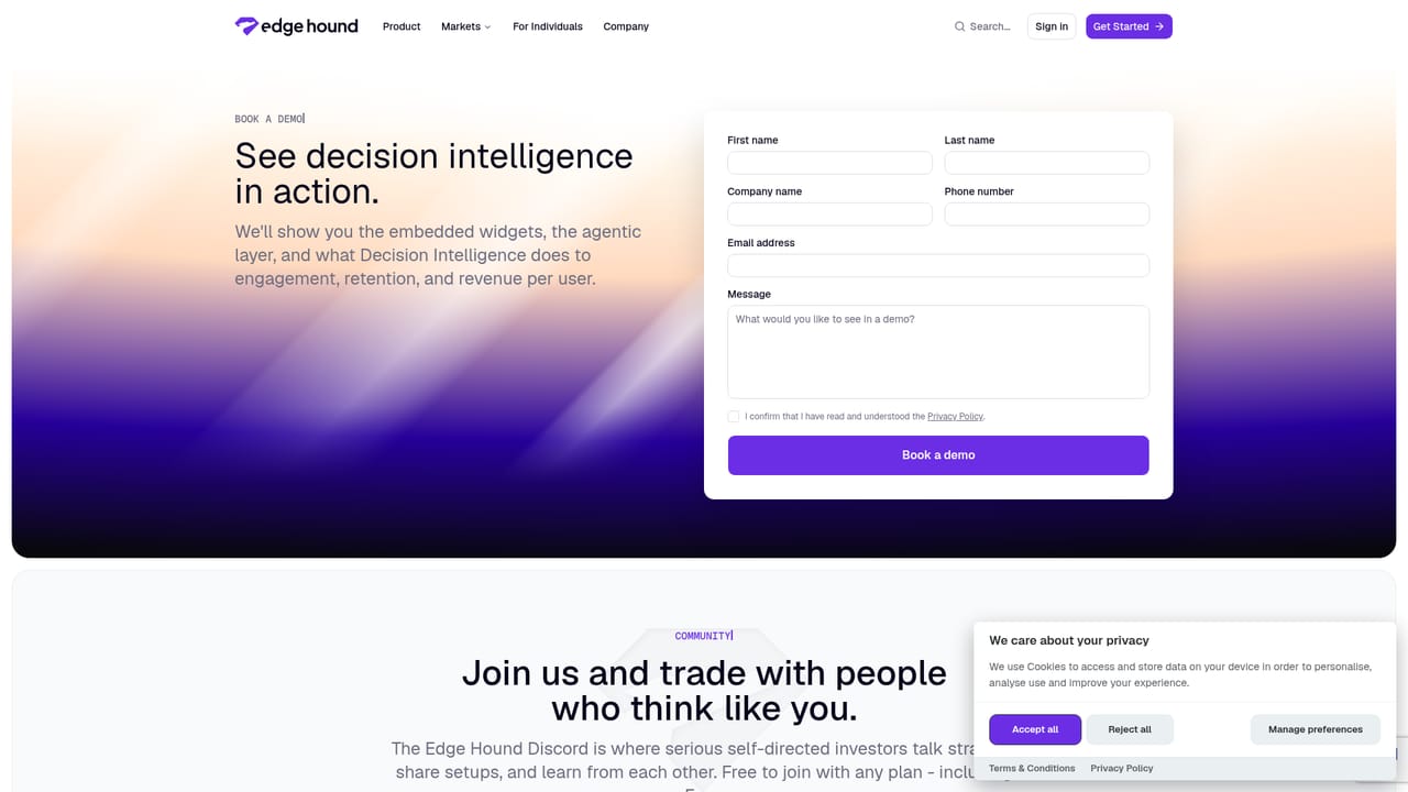 Edge Hound — Book a demo with the Edge Hound team