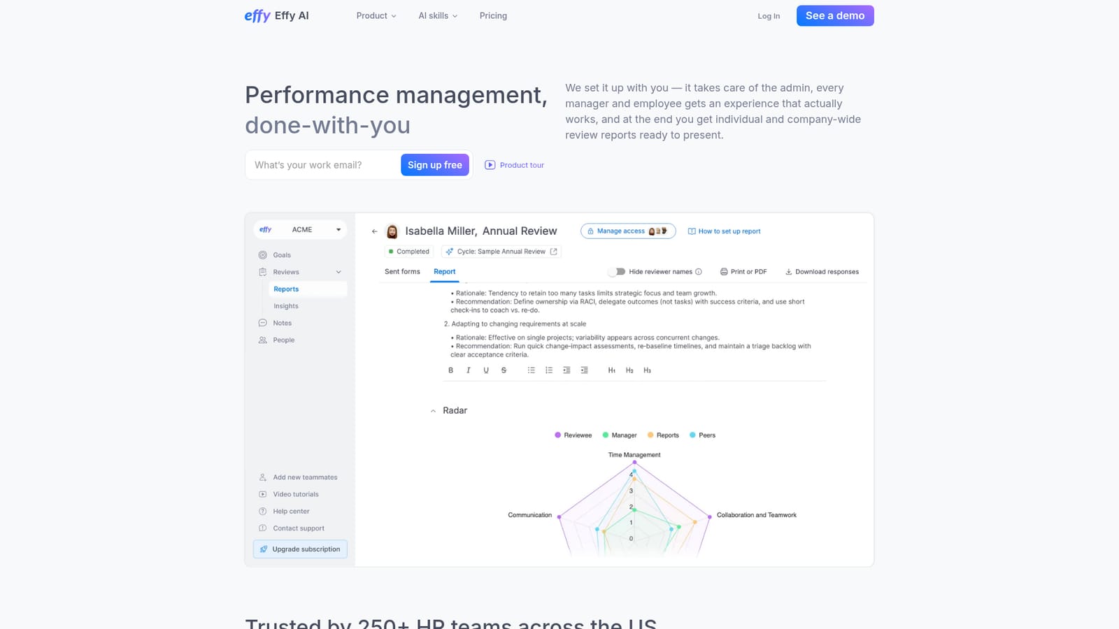 Effy — Create your workspace and invite the team