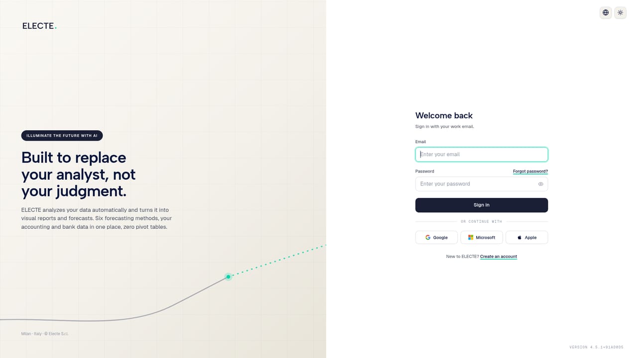 ELECTE — Create an account on the platform