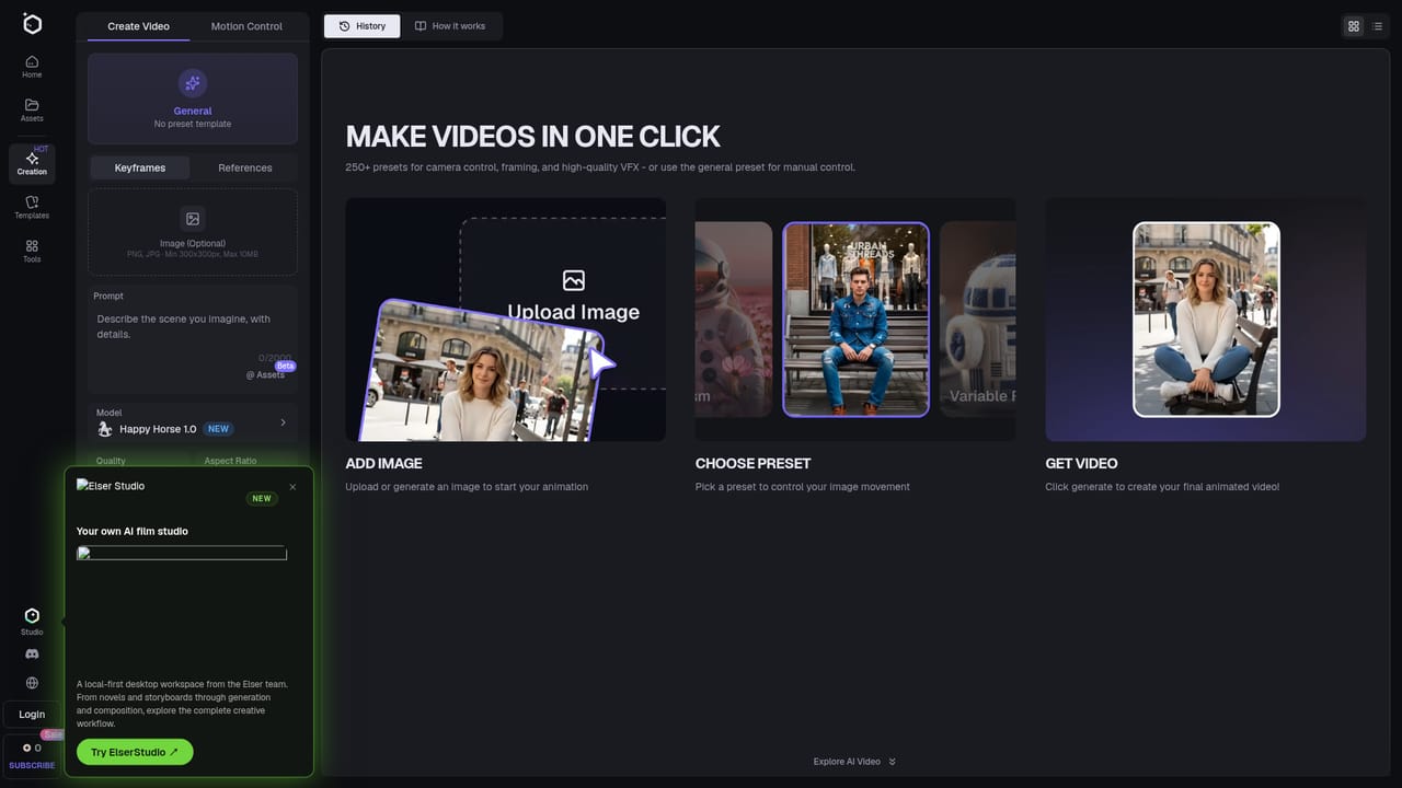 Elser AI — Animate the image