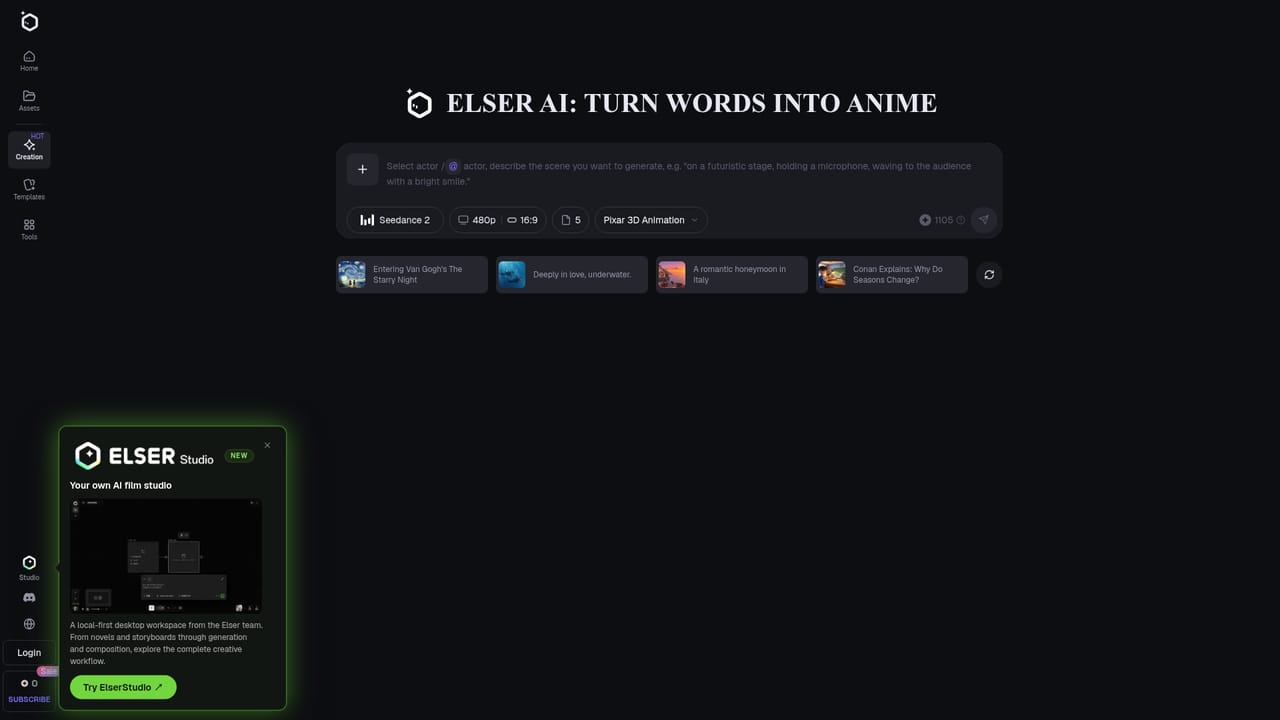 Elser AI — Plan a longer story