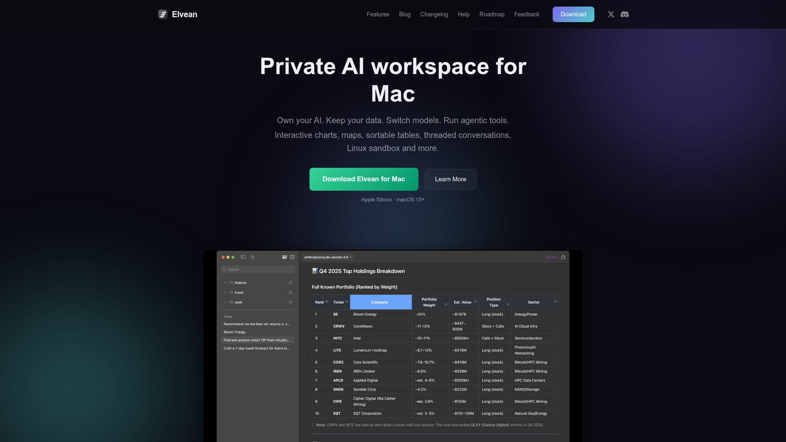 Elvean — Download and open the app