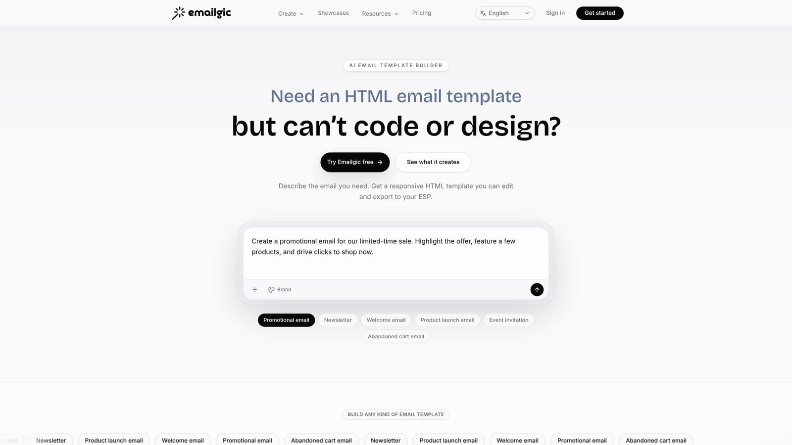 Emailgic — Describe the email you want
