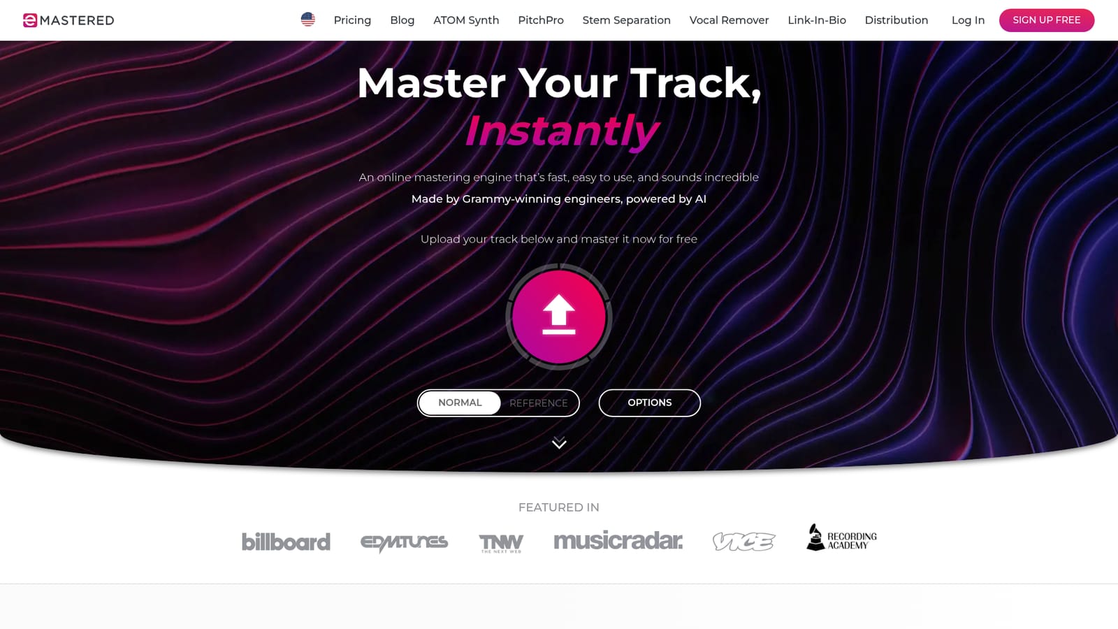 eMastered — Upload your mix