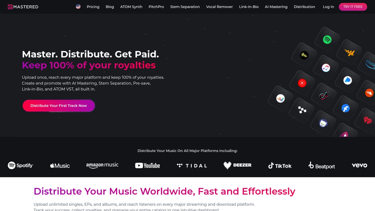eMastered — Release through distribution