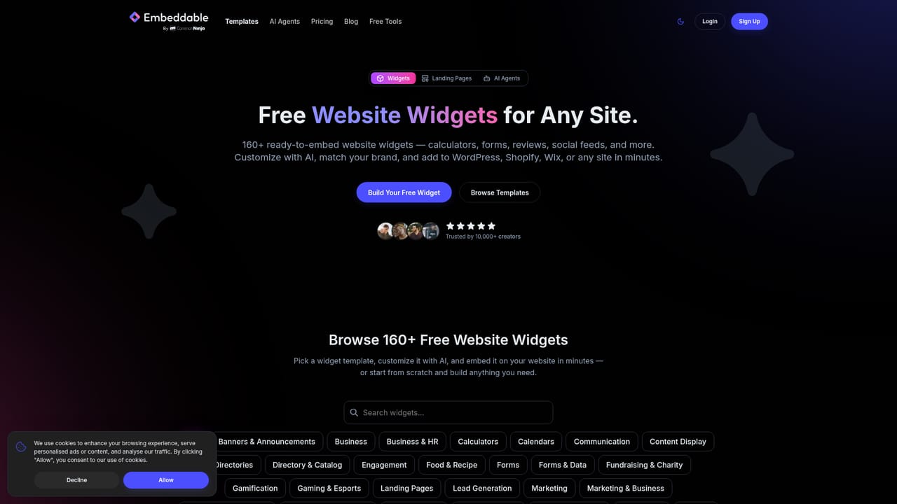Embeddable — Pick a starting point