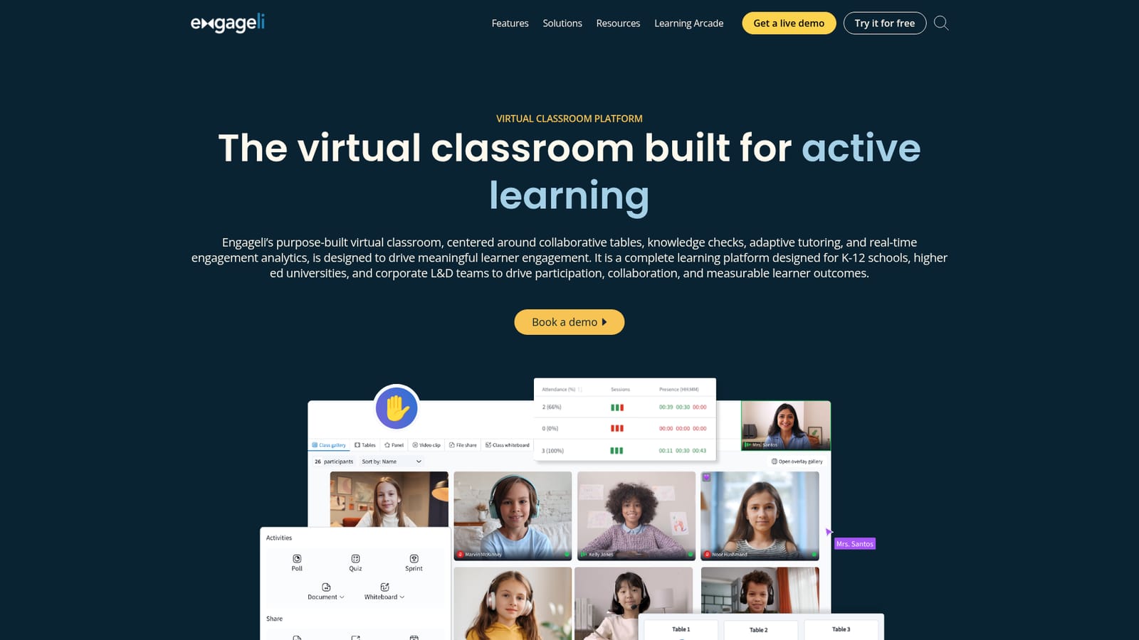Engageli AI — Book a demo and confirm your segment