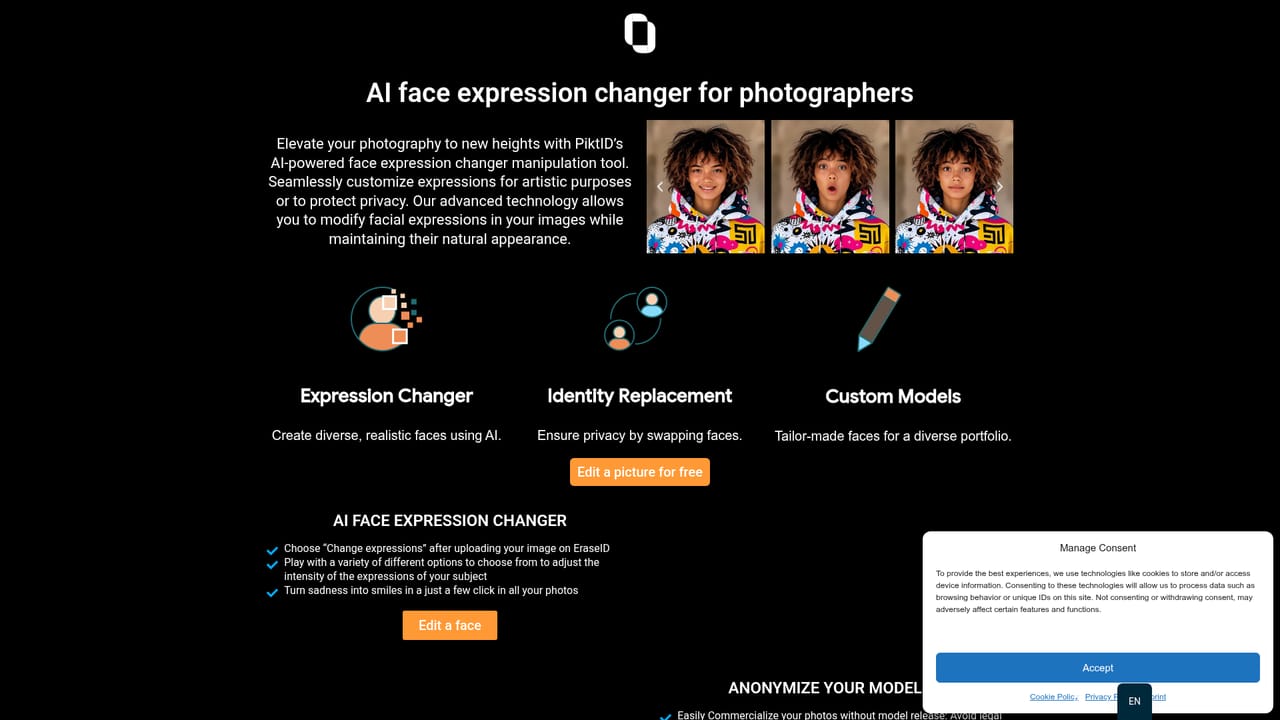 EraseID — Fine-tune expression, age and appearance