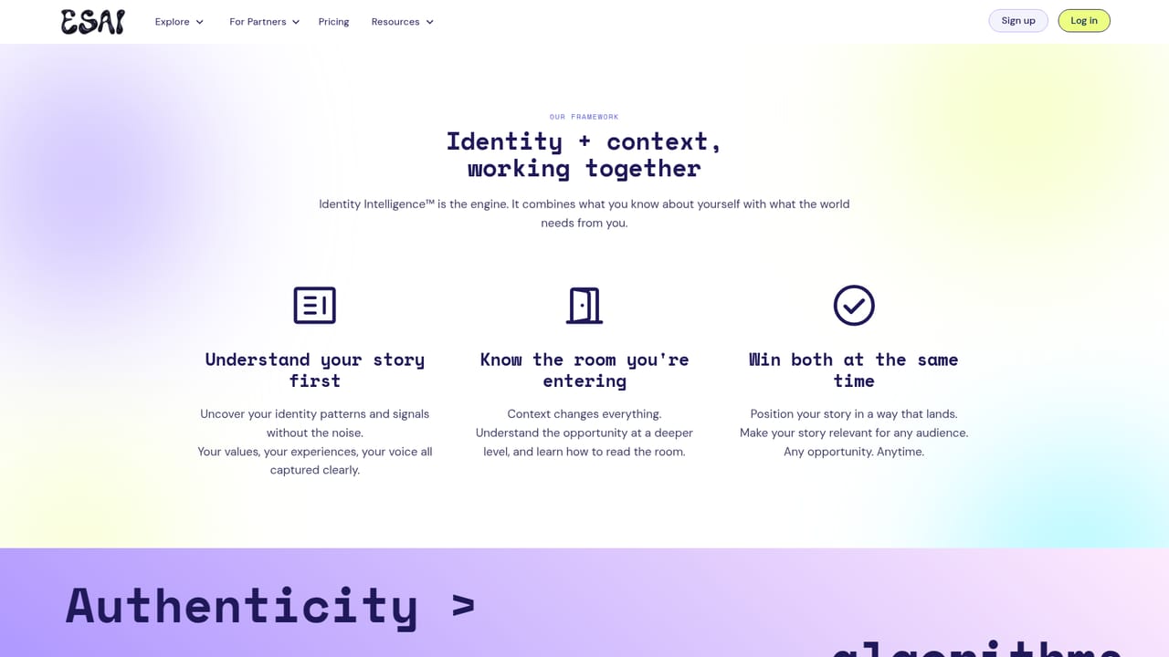 ES.AI — Build your story profile