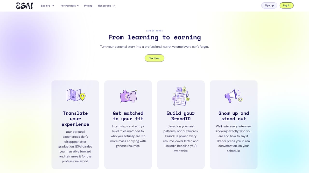 ES.AI — Move into career materials